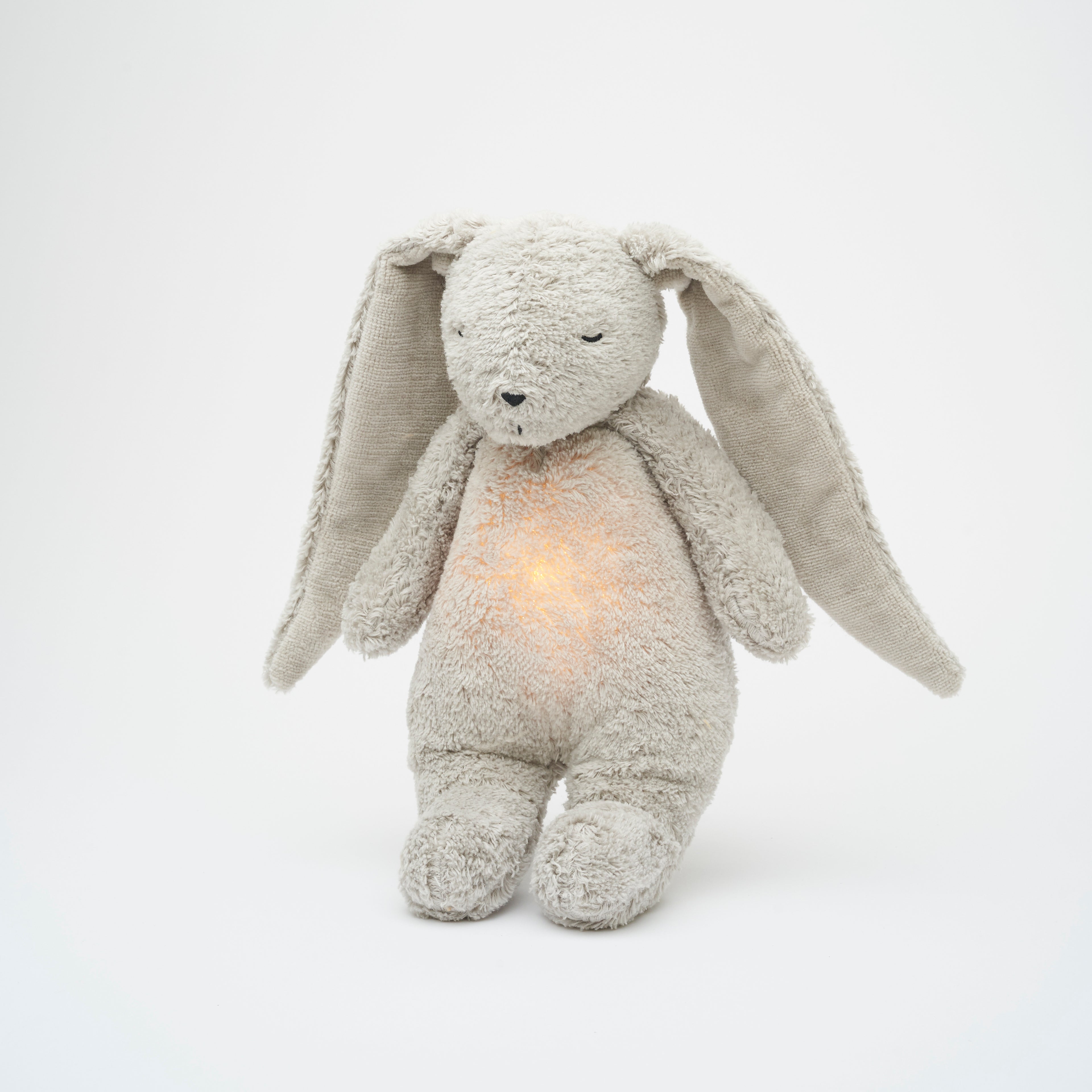Moonie Hase 2.0 Einschlafhilfe mit Sound & Nachtlicht - grau