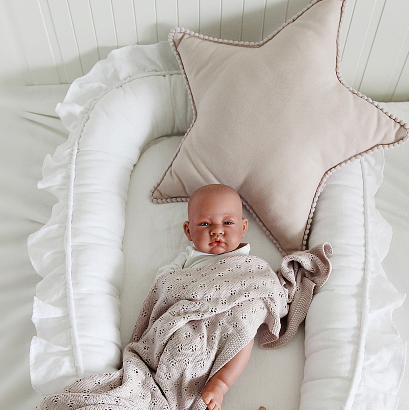 Cotton & Sweets Dekokissen BOHO Stern puderrosa