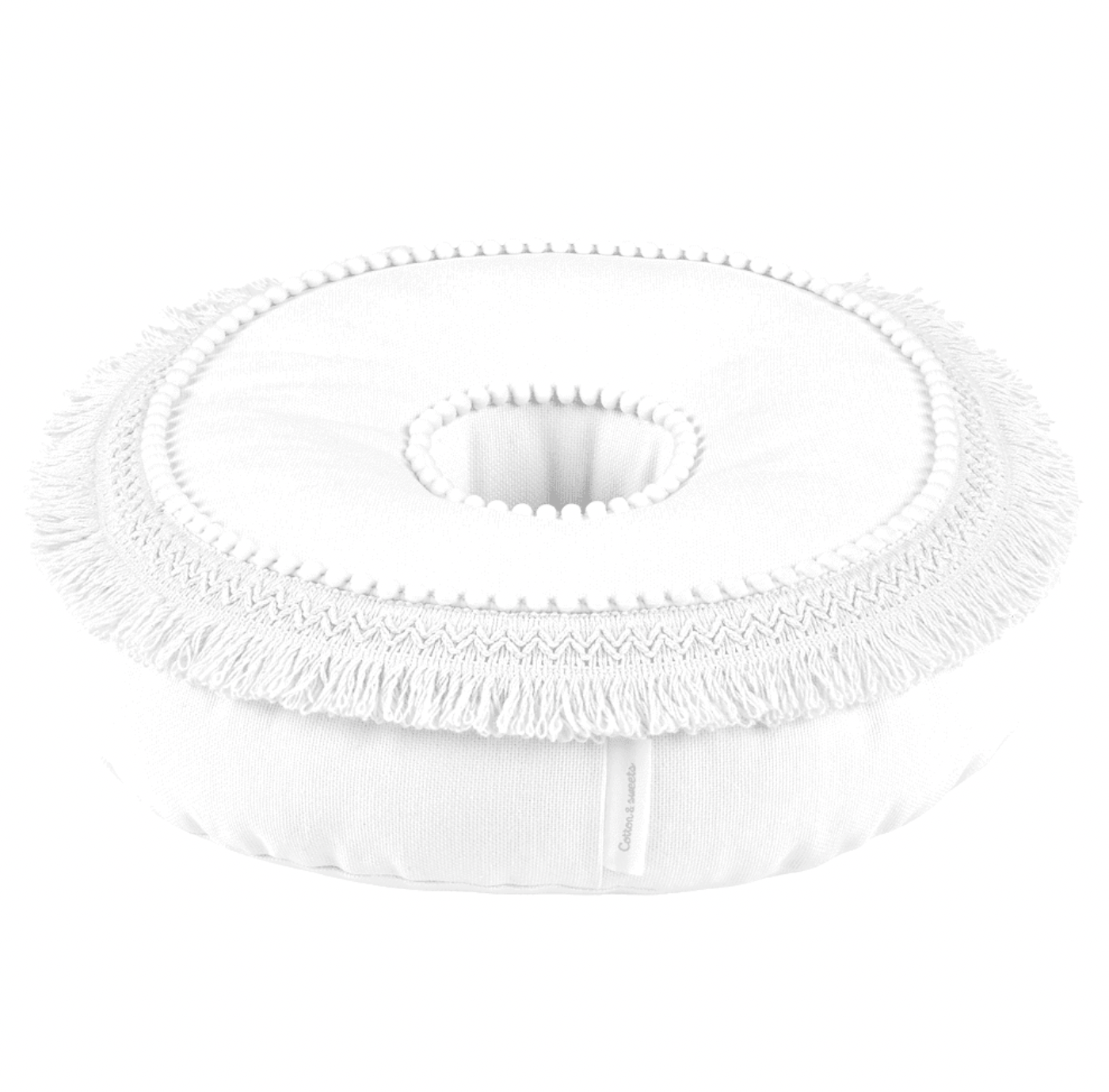 Cotton & Sweets Dekokissen BOHO Donut weiß