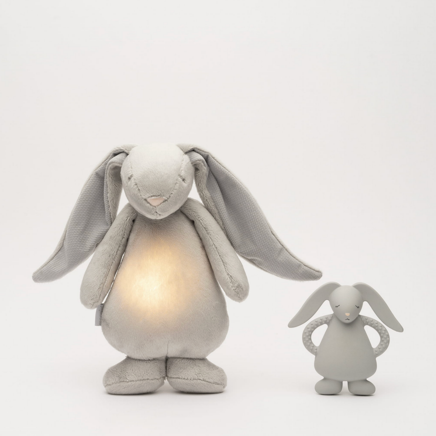 Moonie Beißring & Greifling Hase aus Naturkautschuk - silver