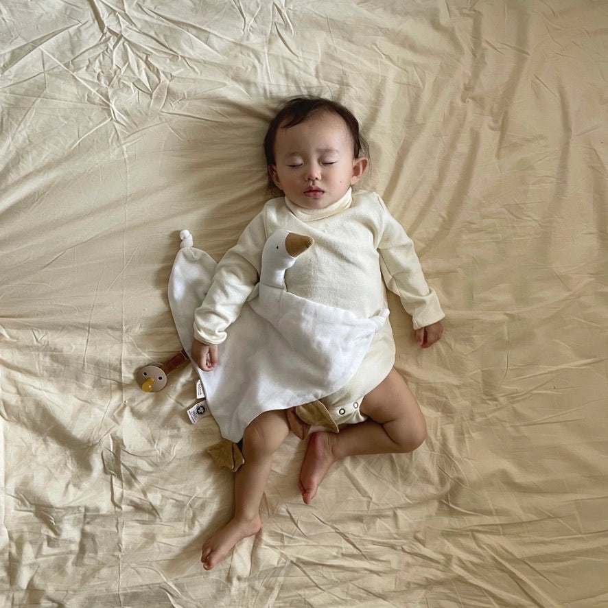 Kuscheltuch Gans creme