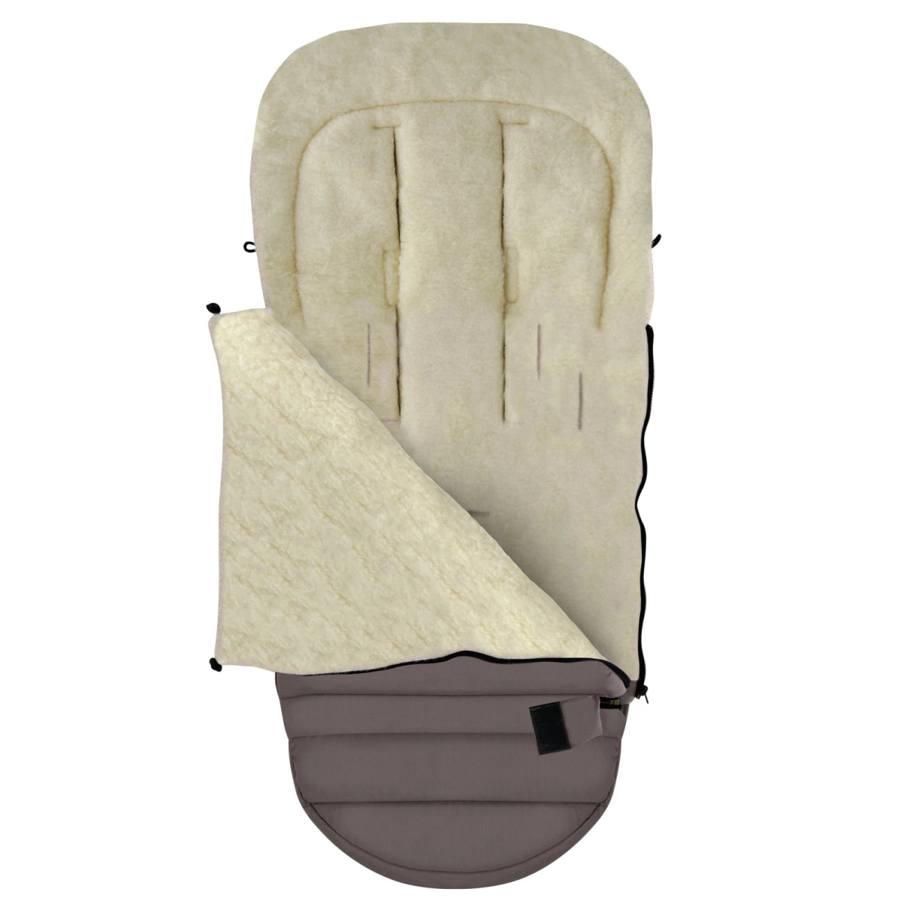 Zaffiro Fußsack iGrow Nordico taupe BASIC-Schafwolle - mitwachsend