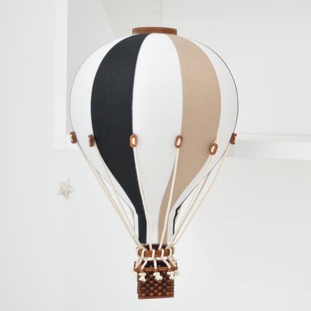 Super Balloon Heißluftballon beige / schwarz / weiß