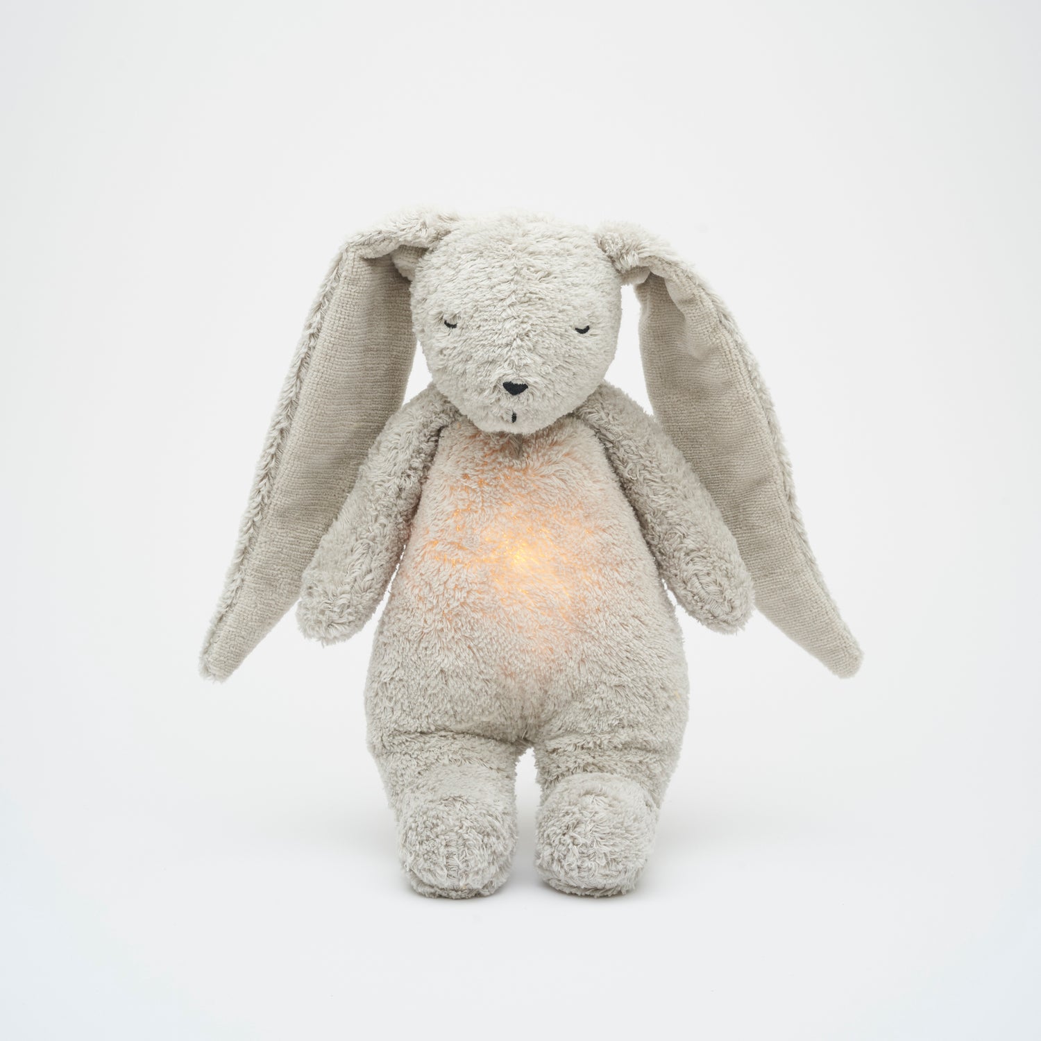 Moonie Hase 2.0 Einschlafhilfe mit Sound &amp; Nachtlicht - grau
