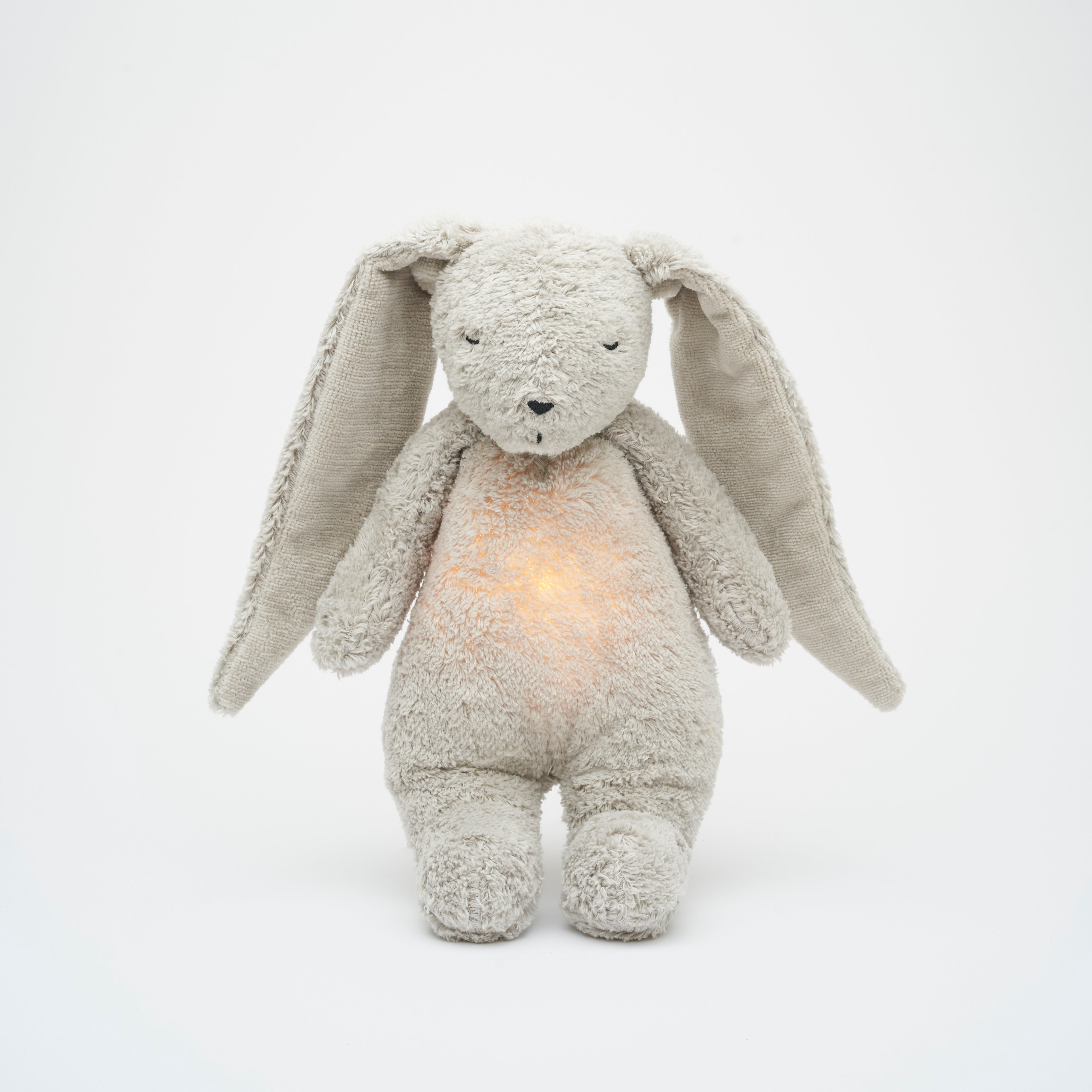 Moonie Hase 2.0 Einschlafhilfe mit Sound &amp; Nachtlicht - grau