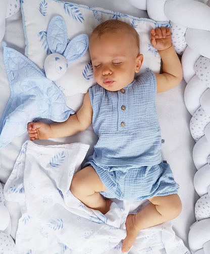 Baby Top hellblau aus Bio-Musselin