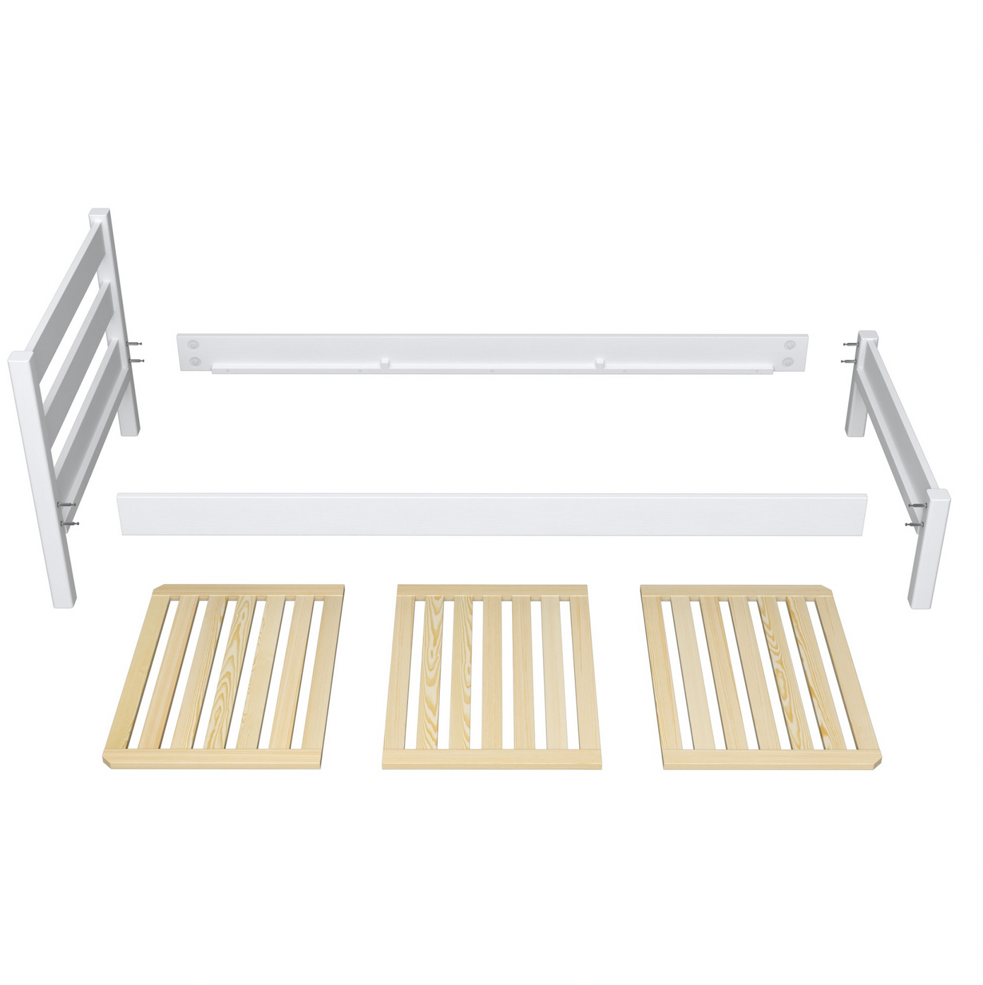 Kinderbett BASIC aus Holz 90x200 weiß