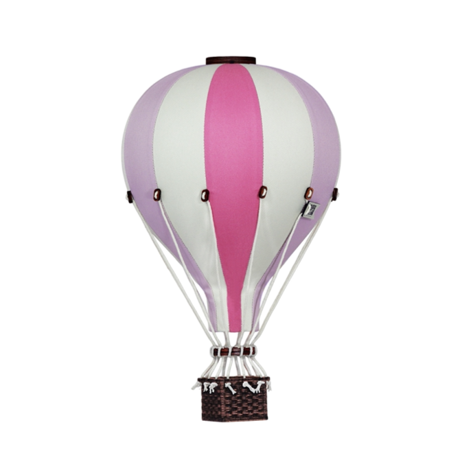 Super Balloon Heißluftballon lila / vanille / pink
