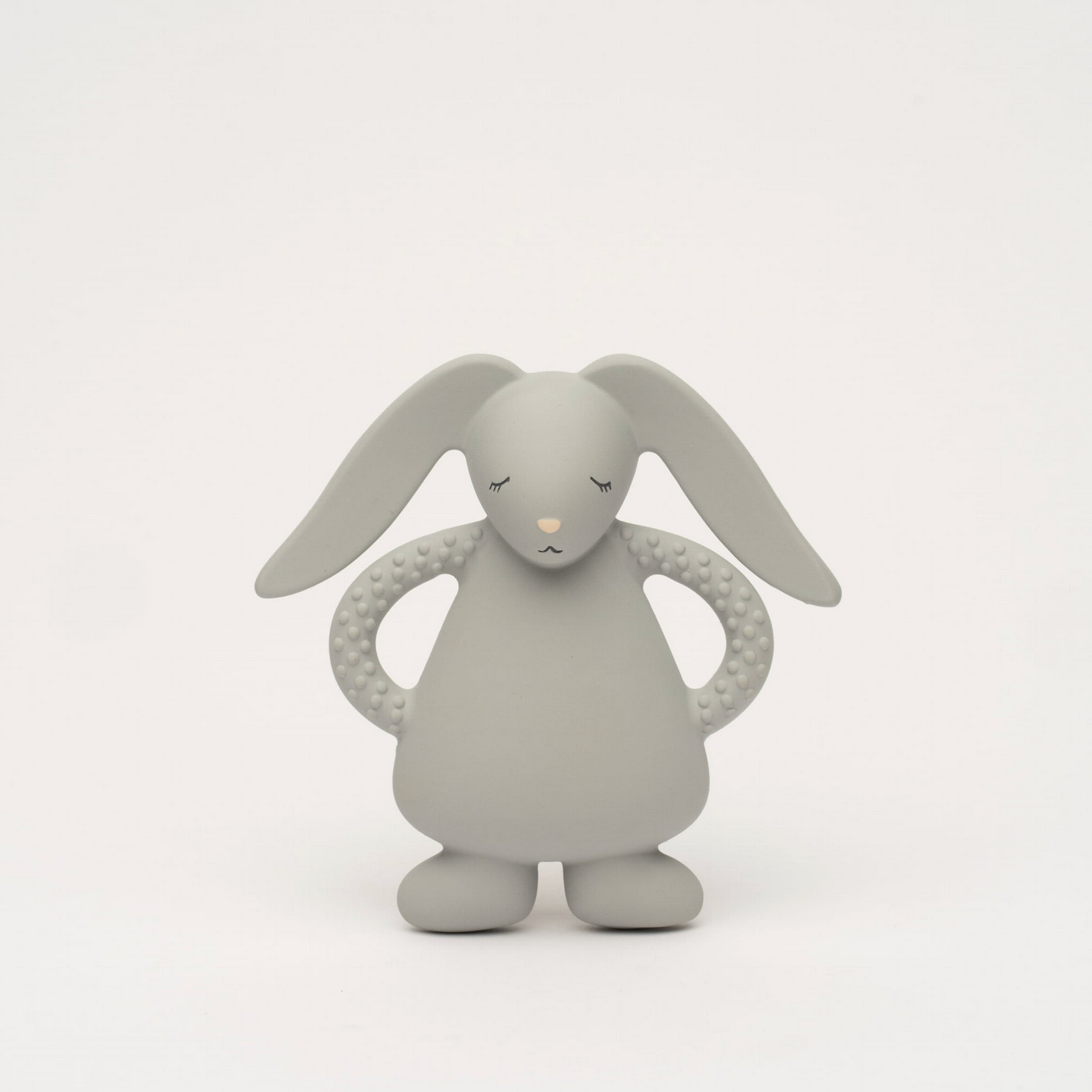 Moonie Beißring &amp; Greifling Hase aus Naturkautschuk - silver
