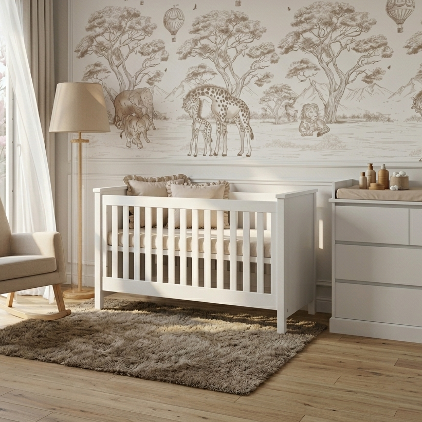 Babyzimmer Prestige in neutralen beigen Farbtönen