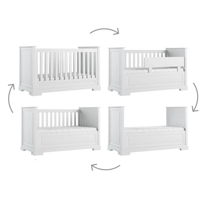 LUI e LEI Babybett ROYAL | Das mitwachsende 4-in-1 Gitterbett