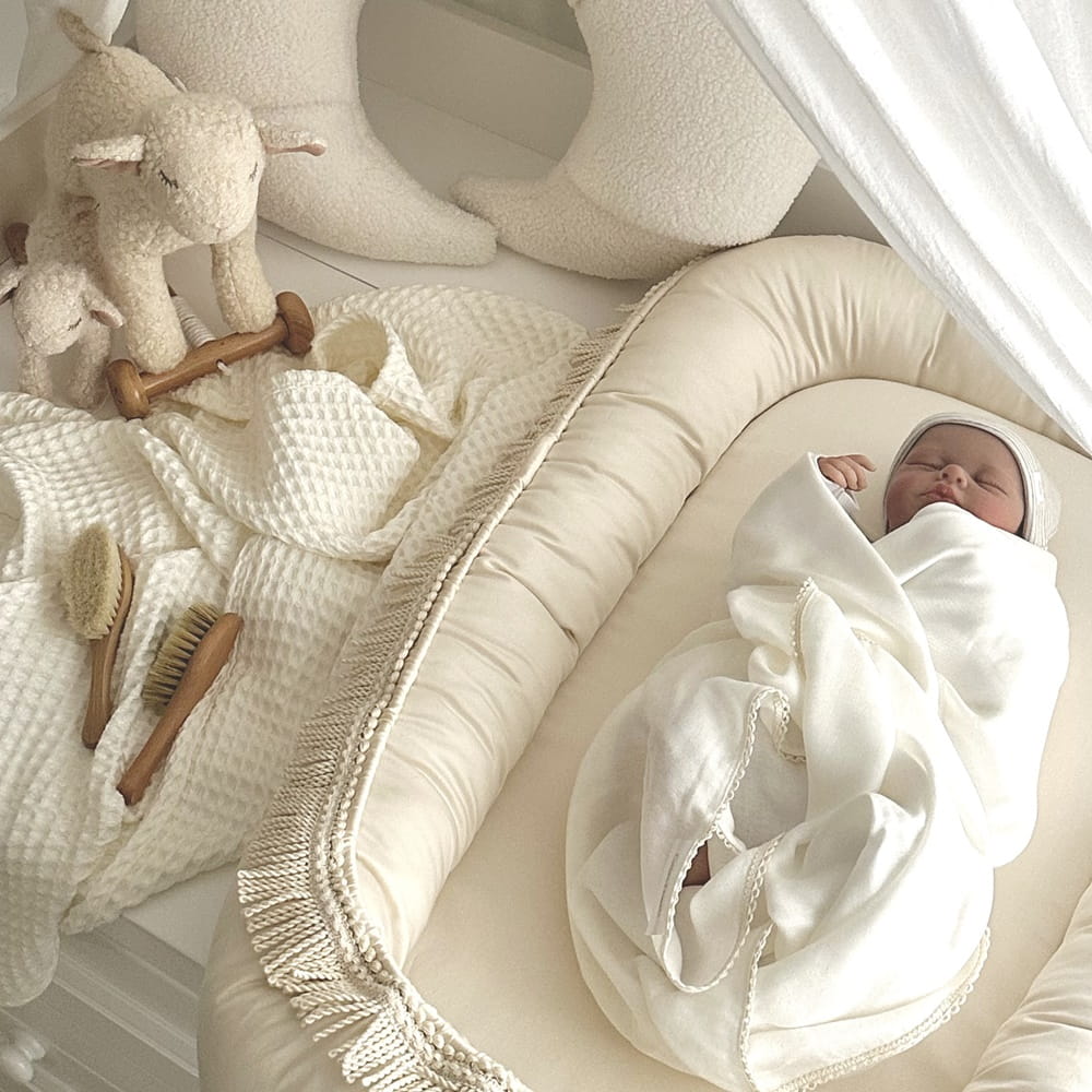 Cotton &amp; Sweets Babynest BOHO TWIST vanille