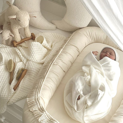Cotton &amp; Sweets Babynest BOHO TWIST vanille