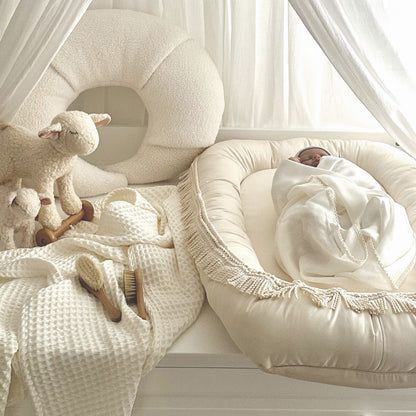 Cotton &amp; Sweets Babynest BOHO TWIST vanille