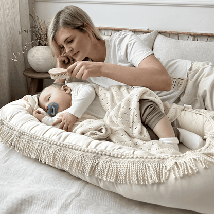 Cotton &amp; Sweets Babynest BOHO TWIST vanille