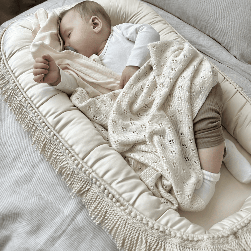 Cotton &amp; Sweets Babynest BOHO TWIST vanille