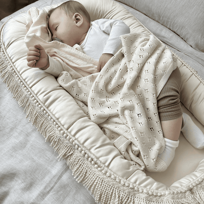 Cotton &amp; Sweets Babynest BOHO TWIST vanille