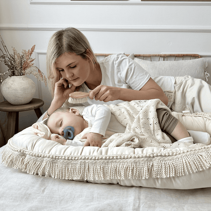 Cotton &amp; Sweets Babynest BOHO TWIST vanille