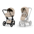 Cybex Kombi-Kinderwagen Priam matt black und cozy beige