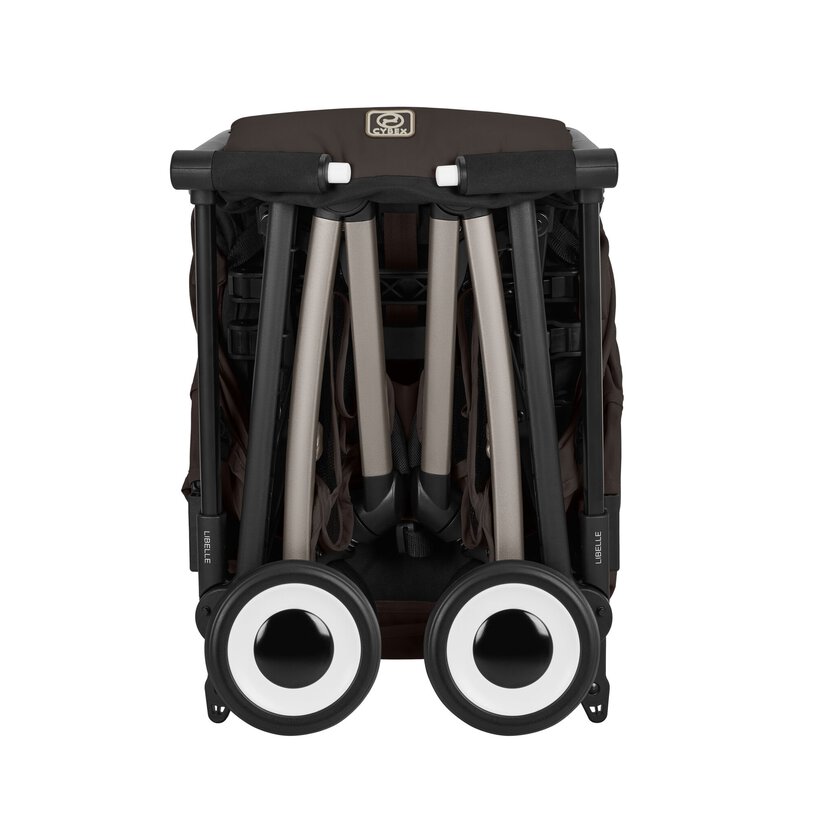Cybex Libelle chocolate brown zusammengeklappt
