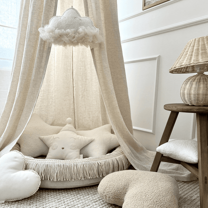Cotton &amp; Sweets Juniornest TWIST mit Fransen natural
