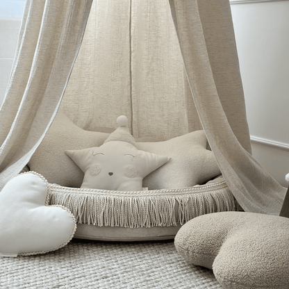 Cotton &amp; Sweets Juniornest TWIST mit Fransen natural