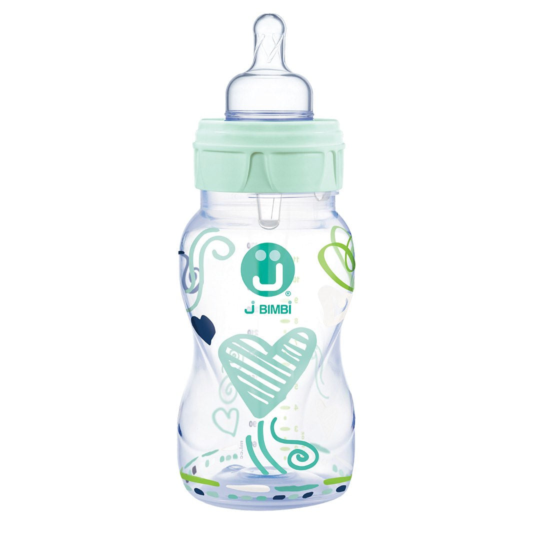 J BIMBI Anti-Kolik Babyflasche Trendy Green 330 ml - 6+ Monate