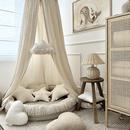 Cotton &amp; Sweets Juniornest TWIST mit Fransen natural