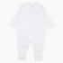 Livly Baby Overall Strampler weiß grau gepunktet