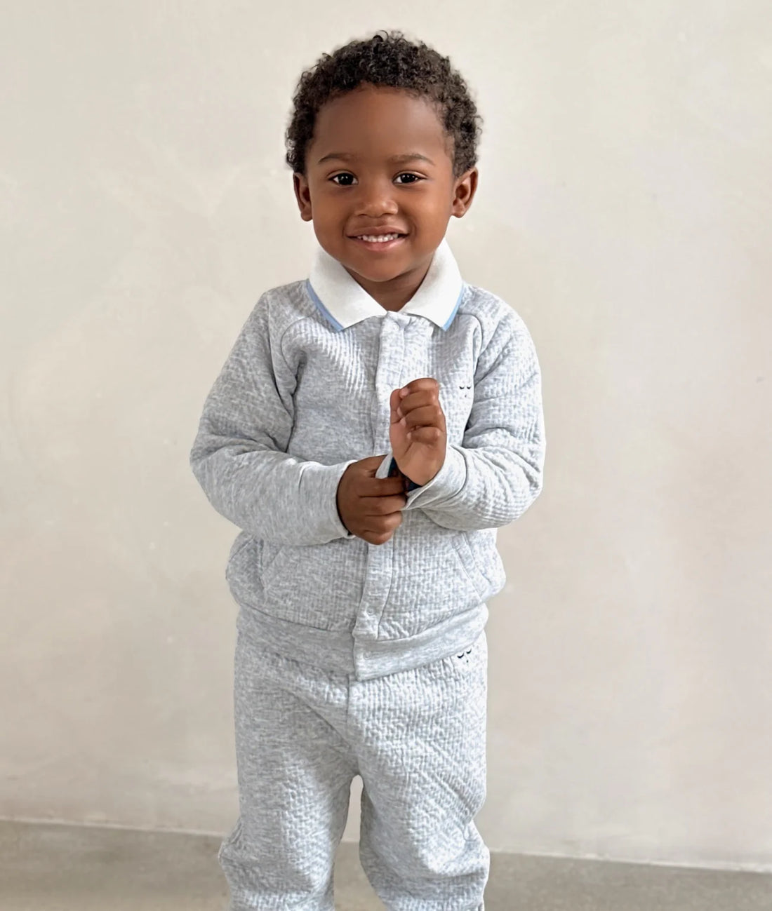 Baby Bomber Hose hellgrau aus PIMA Baumwolle