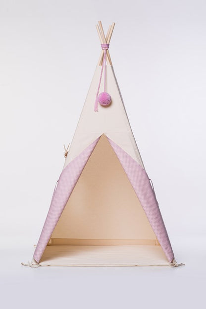 Nununu Tipi Zelt rosa - silber Sterne