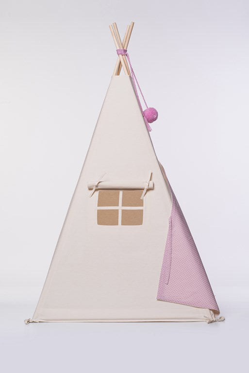 Nununu Tipi Zelt rosa - silber Sterne