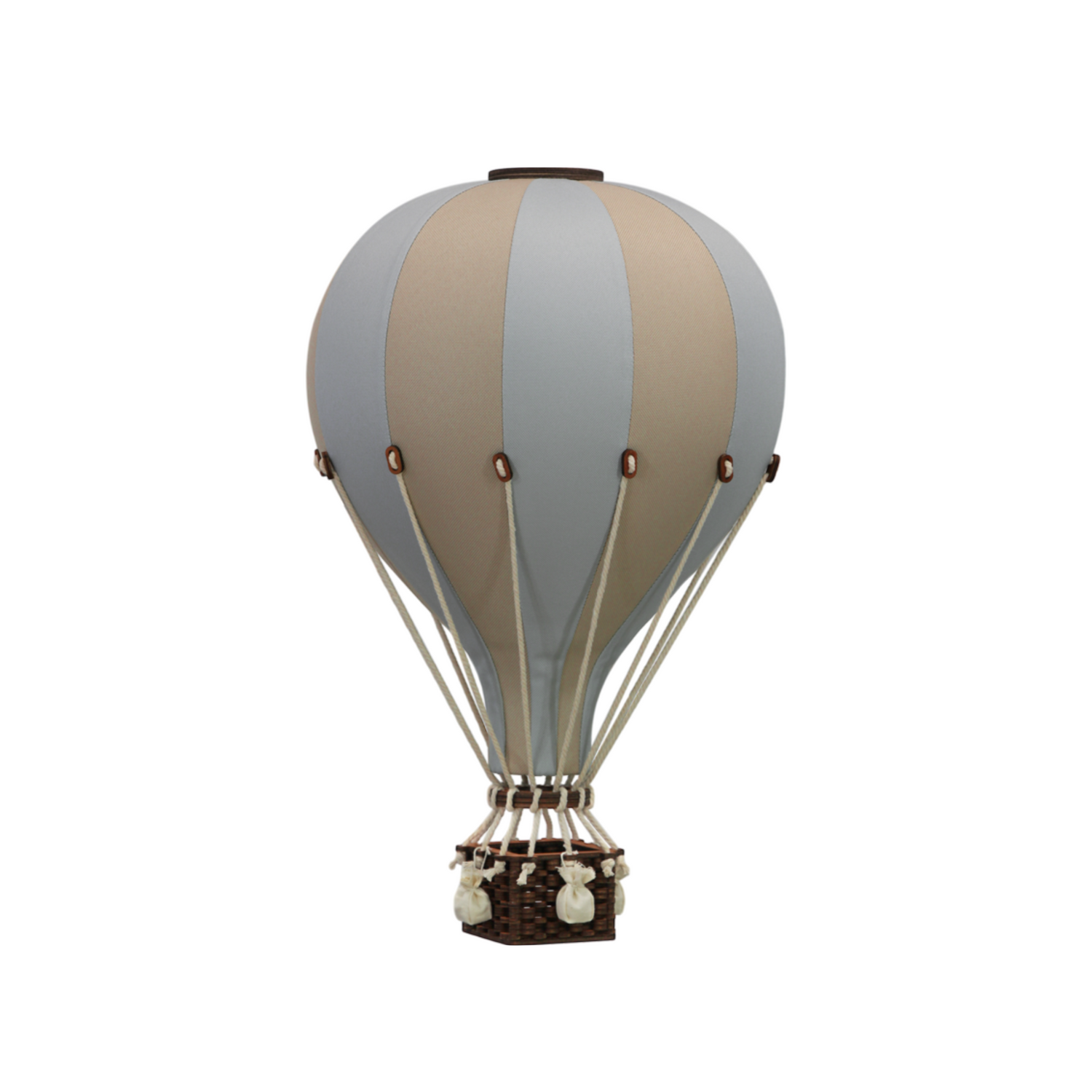 Super Balloon Heißluftballon hellblau / beige