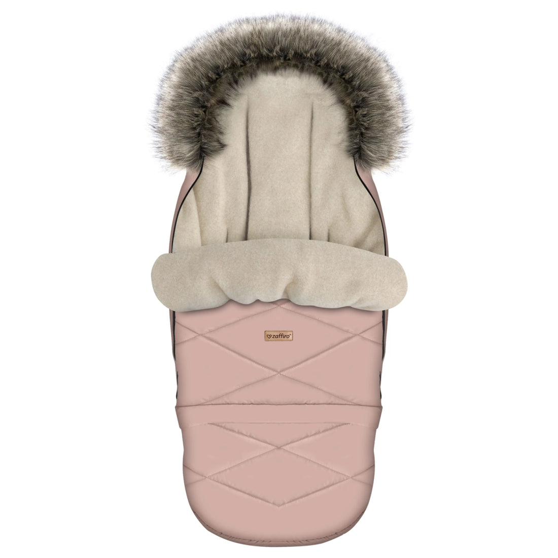 Zaffiro Fußsack GrowUP Aspen rosa mit PREMIUM-Schafwolle - mitwachsend