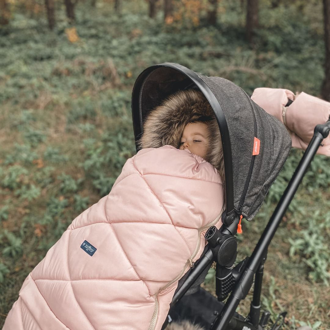 Zaffiro Fußsack GrowUP Aspen rosa mit PREMIUM-Schafwolle - mitwachsend