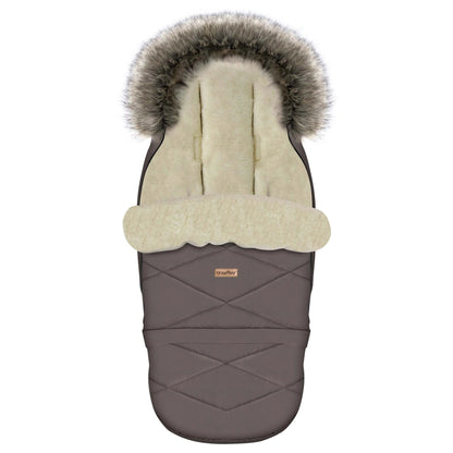 Zaffiro Fußsack GrowUP Nordico taupe mit BASIC-Schafwolle - mitwachsend