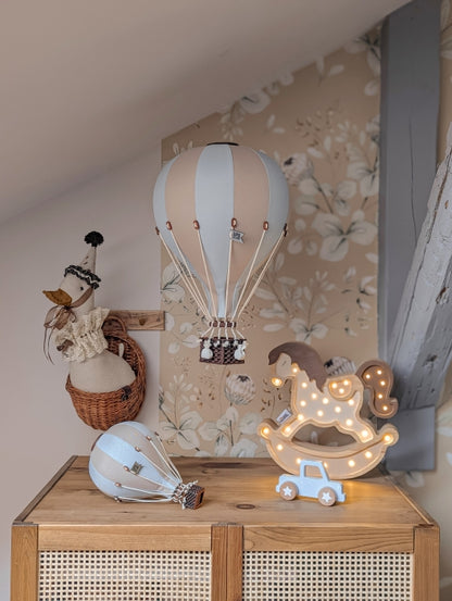 Ballon beige blau L für Kinderzimmer