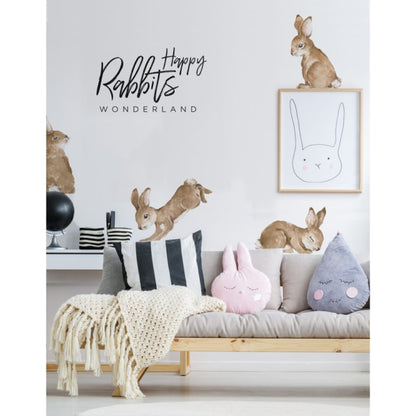 Wandsticker Set HAPPY RABBITS WONDERLAND