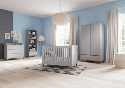 Bücherregal mit Schublade NORDIC grau