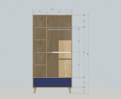 Schrank NEW YORK dunkelblau