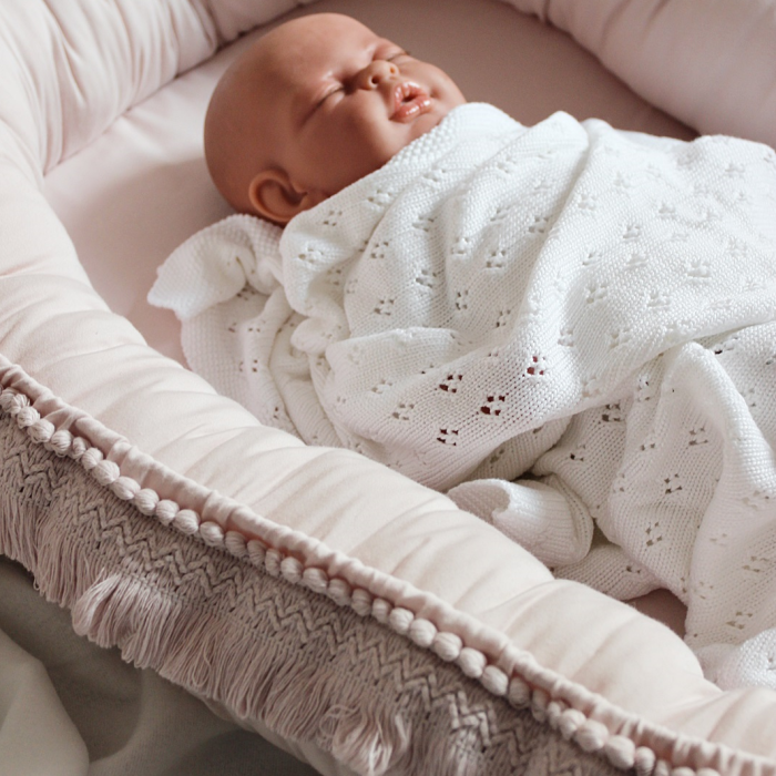 Cotton &amp; Sweets Babynest BOHO puderrosa